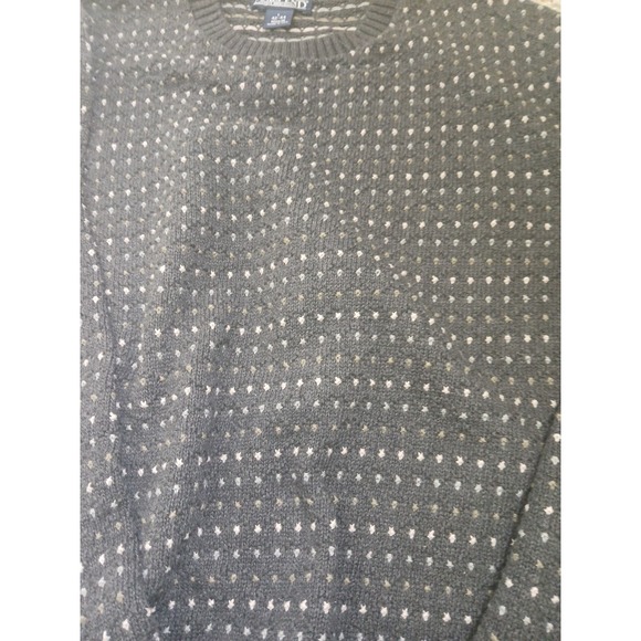 Vintage Lands End Sweater Mens L Gray Crew Neck Made In USA - Picture 5 of 8